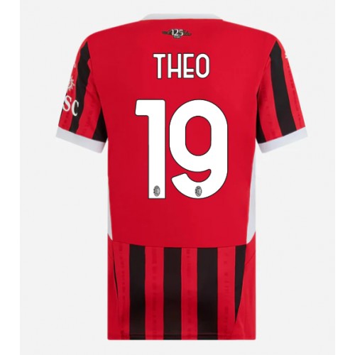 Fotballdrakt Dame AC Milan Theo Hernandez #19 Hjemmedrakt 2024-25 Kortermet